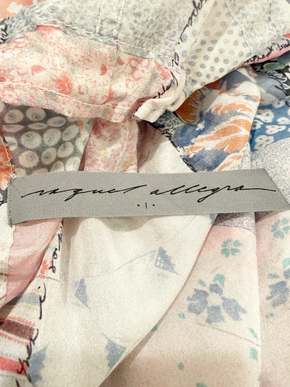 Raquel Allegra Allegra Garden Diary Patchwork Print Midi Skirt - Picture 11 of 13